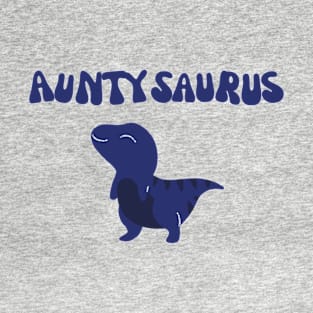 Auntysaurus groovy dino dark blue T-Shirt